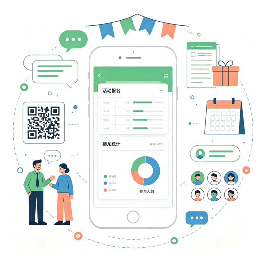 聚会接龙，群里发完就收